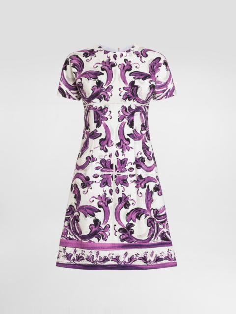 Majolica-print dress