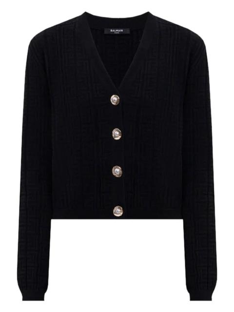 V-neck buttoned cardigan