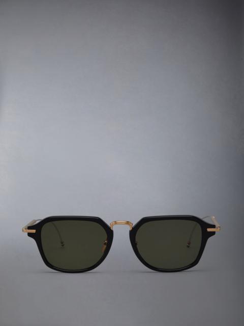Acetate And Titanium Rectangular Sunglasses