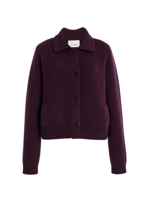 Lynna Cashmere Cardigan Jacket burgundy