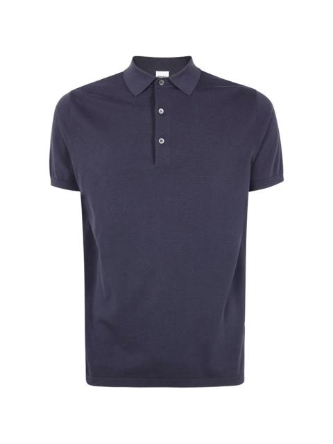 short-sleeve buttoned polo shirt