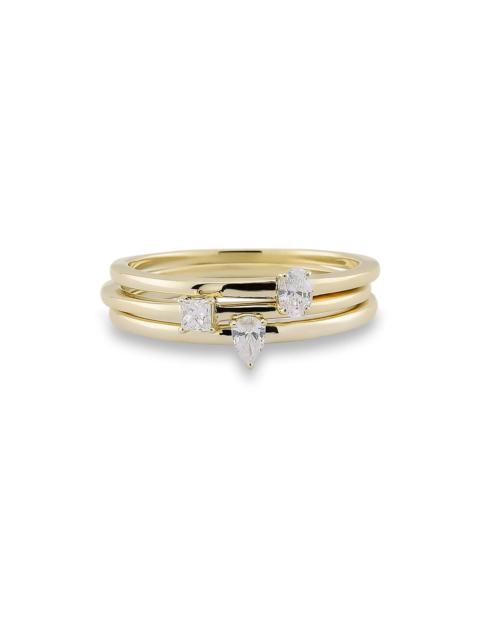 Fancy Diamond Stacking Ring Set