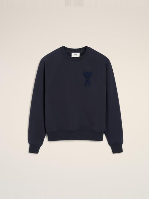 NAVY COTTON AMI DE COEUR PATCH SWEATSHIRT