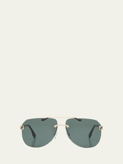 Men's Sky Monogram Metal Sunglasses