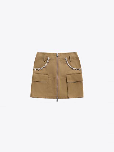 CRYSTAL POCKET CARGO MINI SKIRT