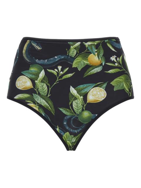 lemon-print bikini button