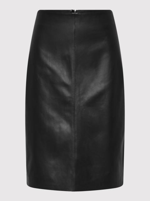 Leather Pencil Skirt - Black