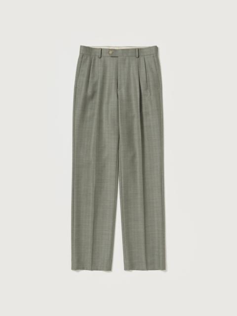 BLUEFACED WOOL TWO-TUCK SLACKS