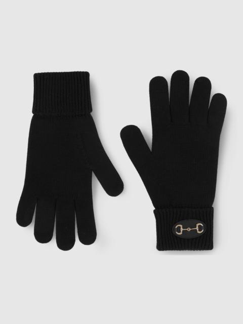 Wool gloves with Horsebit