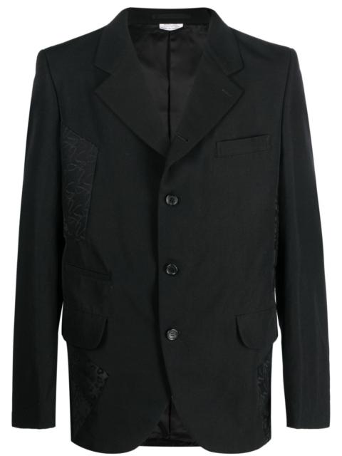 panelled single-breasted blazer
