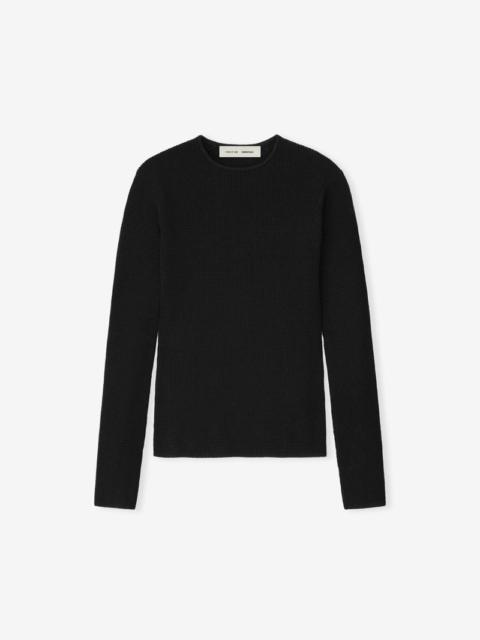 Womens Waffle Long Sleeve Top