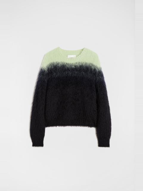Mohair Jacquard Crew-Neck Sweater