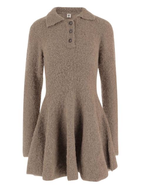 buttoned collared mini dress