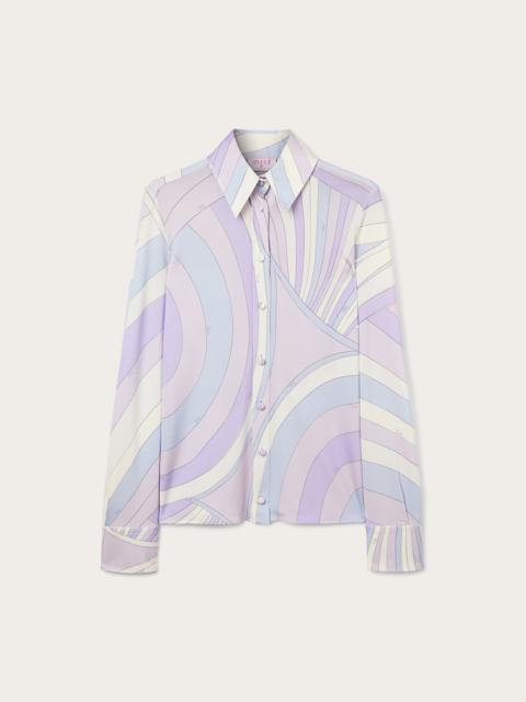 IRIDE PRINT SATIN JERSEY SHIRT
