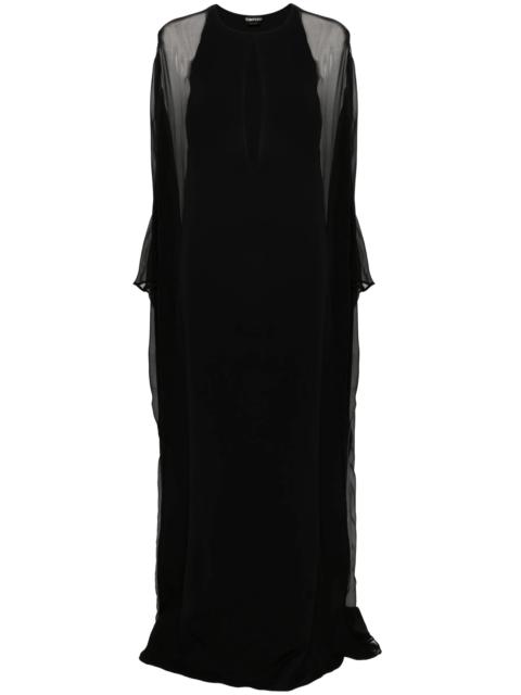 Semi-sheer-panelled Maxi Dress