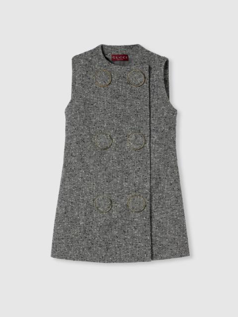 Seeded wool dress