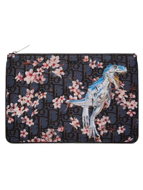 Dior x Sorayama Pouch Oblique Safari Nylon Blue