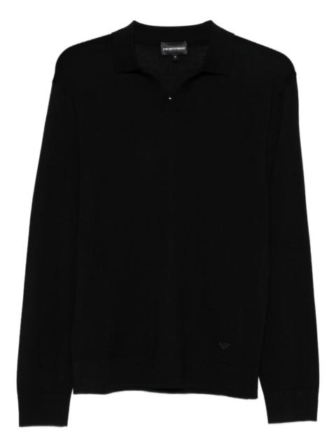 polo-neck long-sleeve sweater