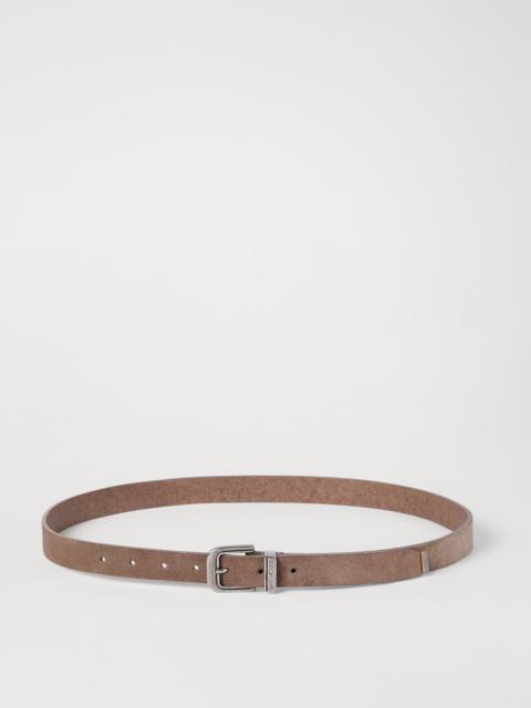 Reversed leather belt