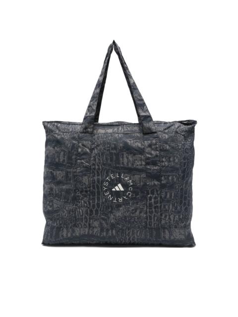 large printed tote bag
