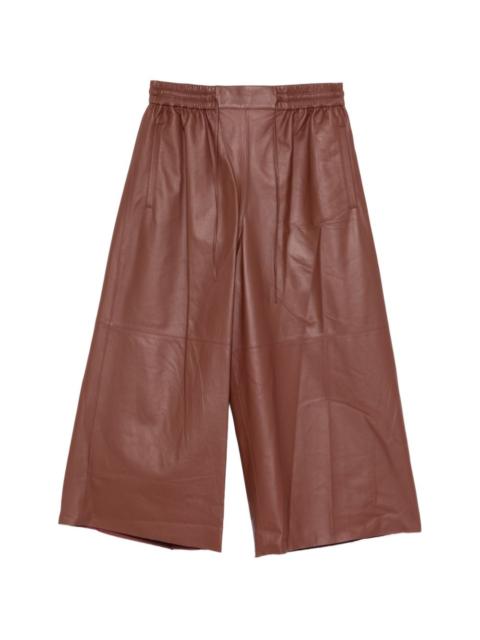 drawstring leather trousers