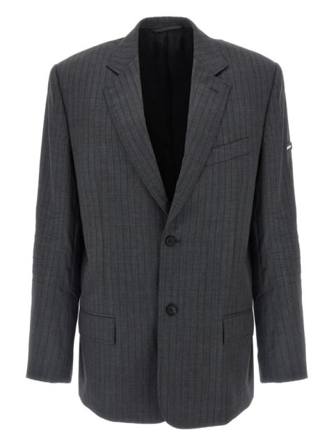 single-breasted pinstripe blazer