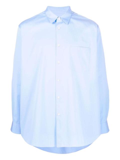 point-collar patch-pocket shirt