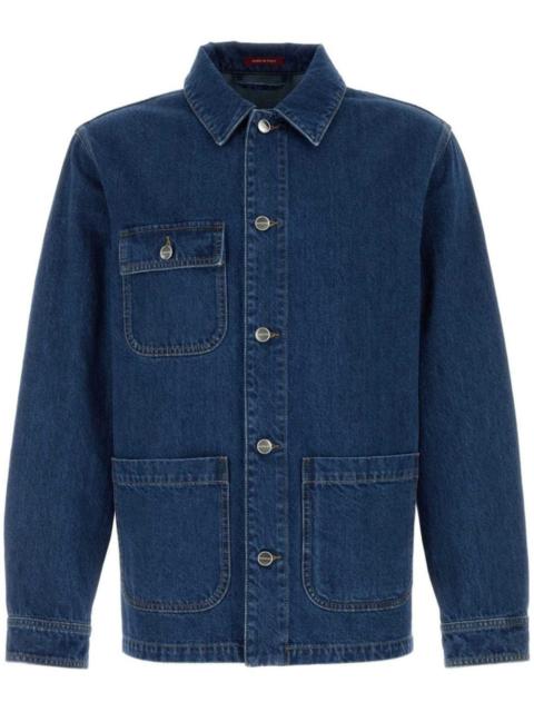 Interlocking G lasered denim jacket