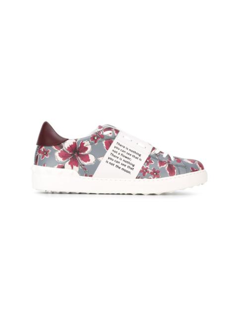 Open floral-print sneakers