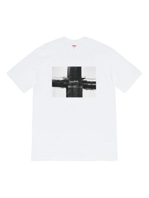 Supreme FW19 Week 17 Bridge Tee Graffiti Printing Short Sleeve Unisex White SUP-FW19-10919