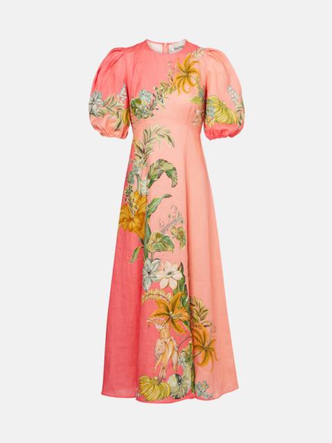 Anika floral linen maxi dress