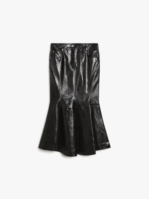 Nappa-leather mermaid skirt
