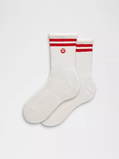 Unisex Daily Essential Quarter Socks *Stripe