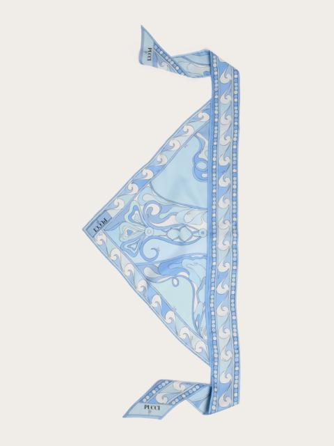 ORCHIDEE PRINT SILK TRIANGLE SCARF