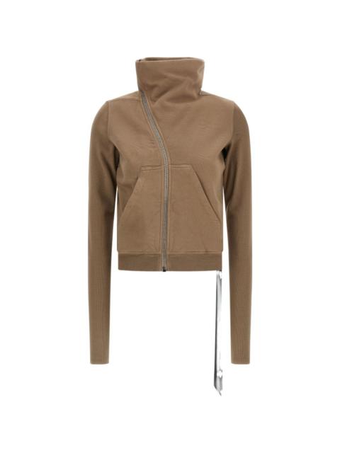 turtleneck asymmetrical-zip sweatshirt