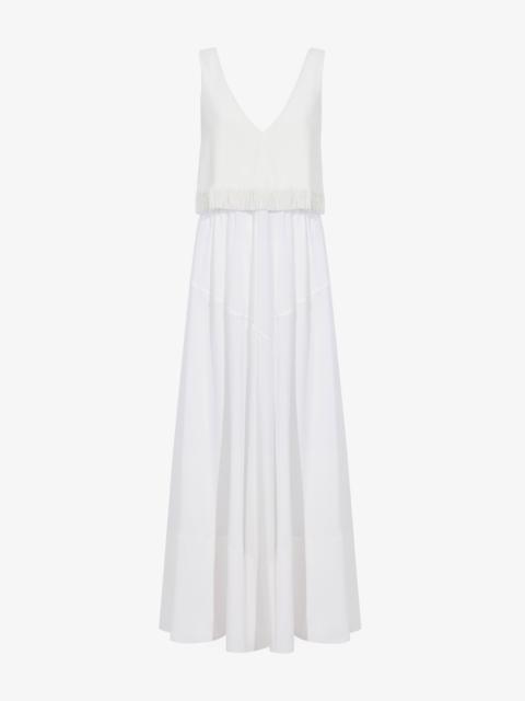 Lynda Dress in Textured Marocaine With Boucle