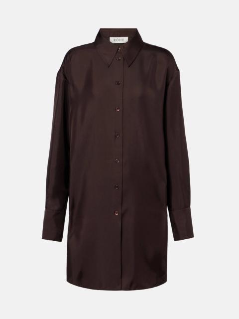 Oversized silk shirt