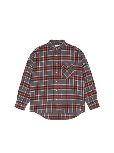 FLANNEL DROP SHOULDER SHIRT GREY