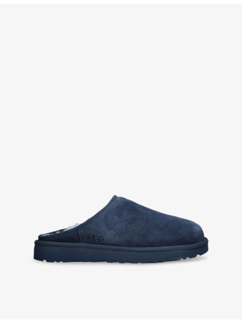 Classic Slip-On Suede and Shearling Slippers