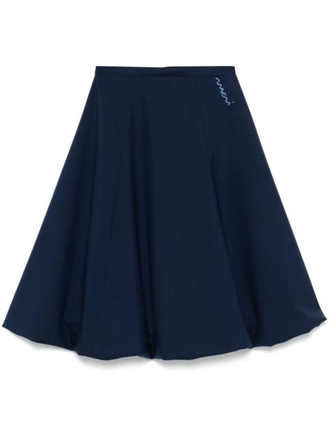 wool midi skirt