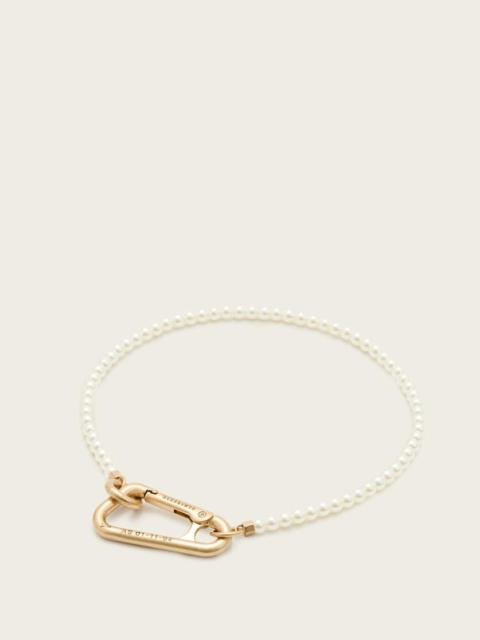 PEARL CARABINER CLASP NECKLACE