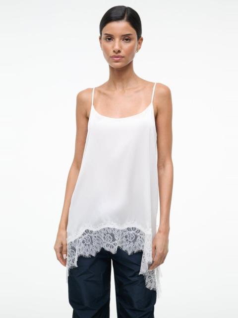 STAUD CHLOE SILK CAMI IVORY