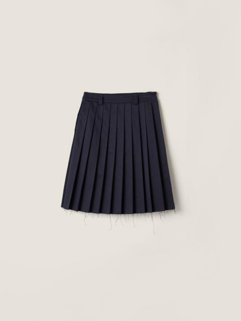 Pleated chino skirt