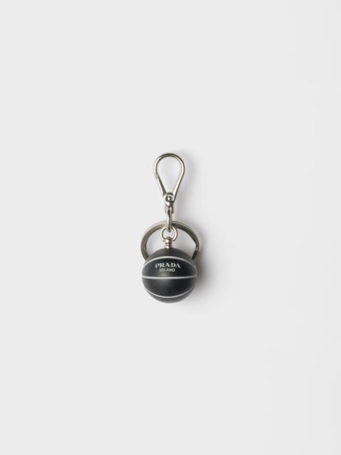 Metal basketball key ring