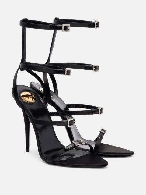 Nuit 110 crêpe satin sandals
