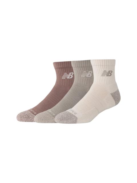 Unisex Active Quarter Socks 3 Pack
