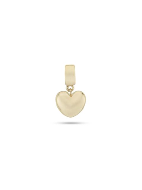 Gold Puff Heart Bead