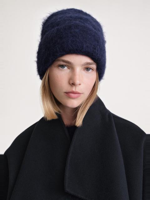 Alpaca knit beanie navy