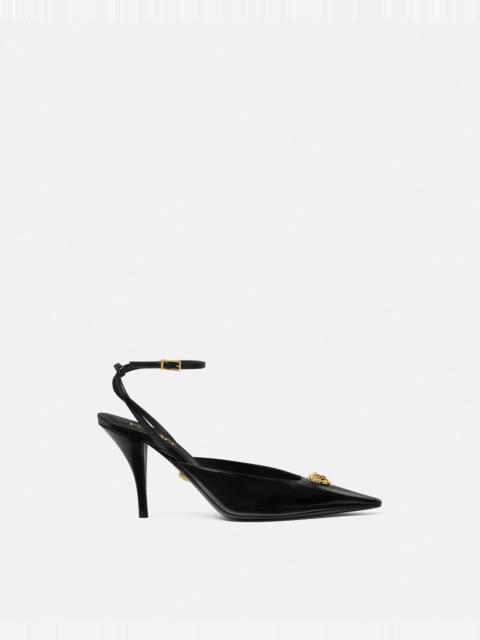 La Medusa Leather Slingback Pumps 85 mm