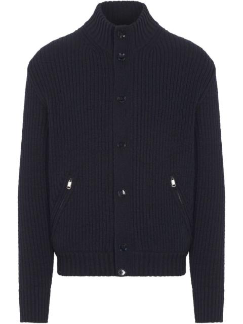 chunky-knit cardigan